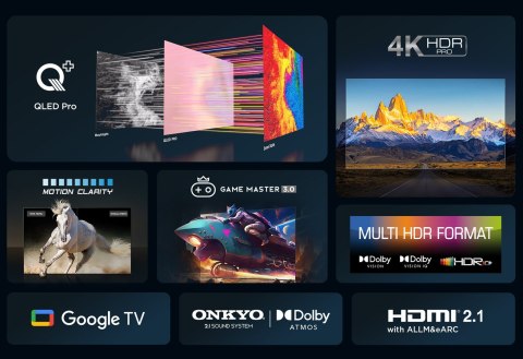 Telewizor TCL 55C655 QLED 55'' 4K Ultra HD Google TV Dolby Atmos DVB-T2 Czarny (WYPRZEDAŻ) Telewizor TCL 55C655 QLED 55'' 4K Ultra HD Google TV Dolby Atmos DVB-T2 Czarny (WYPRZEDAŻ)
