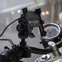 Uchwyt na telefon i ładowarka FreedConn MC10 + BM2R mocowanie do główki ramy (WYPRZEDAŻ)