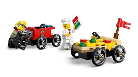 LEGO CITY 60458 Zestaw wyścigówek: pizza kontra wóz strażacki LEGO CITY 60458 Zestaw wyścigówek: pizza kontra wóz strażacki