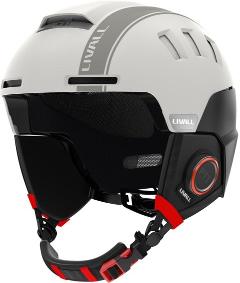 Kask narciarski Bluetooth 57-61cm Intercom/SOS biał Kask narciarski Bluetooth 57-61cm Intercom/SOS biał