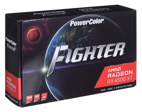 Karta graficzna POWERCOLOR RX 6500 XT Fighter 4GB (WYPRZEDAŻ) Karta graficzna POWERCOLOR RX 6500 XT Fighter 4GB (WYPRZEDAŻ)