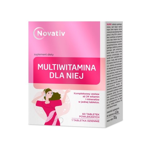 Novativ Multiwitamina dla Niej, 60 tabletek powlekanych Novativ Multiwitamina dla Niej, 60 tabletek powlekanych