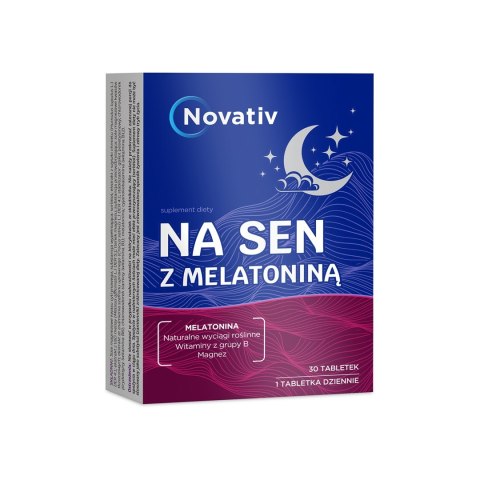 Novativ Na sen z melatoniną 30 tabletek Novativ Na sen z melatoniną 30 tabletek