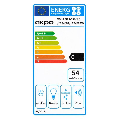 Okap AKPO WK-4 NERO LINE 2.0 60 CZARNY T300 Liniowy LED/Siłownik Okap AKPO WK-4 NERO LINE 2.0 60 CZARNY T300 Liniowy LED/Siłownik