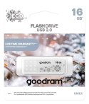 GOODRAM FLASHDRIVE 16GB UME2-WINTER WHITE USB 2.0