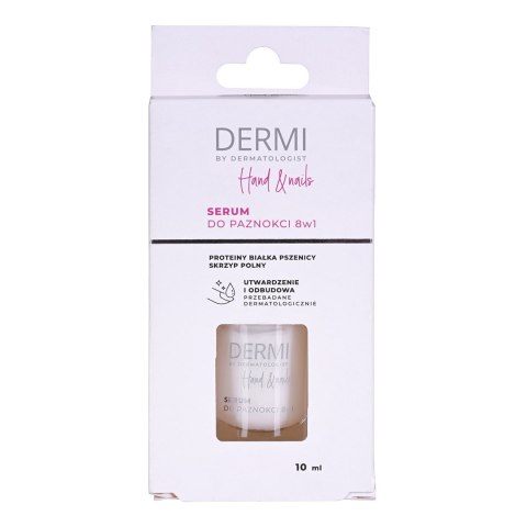 DERMI Hand&Nails Serum do paznokci odbudowa i regeneracja 8w1 10 ml DERMI Hand&Nails Serum do paznokci odbudowa i regeneracja 8w1 10 ml