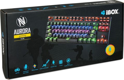 KLAWIATURA I-BOX AURORA K-2R RGB, MECHANICZNA, BLUE SWITCH, GAMING (WYPRZEDAŻ) KLAWIATURA I-BOX AURORA K-2R RGB, MECHANICZNA, BLUE SWITCH, GAMING (WYPRZEDAŻ)