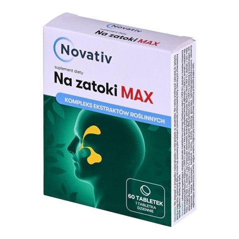 Novativ Na zatoki 60 tabletek powlekanych Novativ Na zatoki 60 tabletek powlekanych