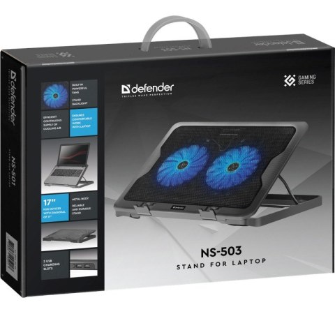 DEFENDER PODSTAWKA CHŁODZĄCA POD LAPTOPA NS-503 15.6"-17" 2W 2XUSB 29503 DEFENDER PODSTAWKA CHŁODZĄCA POD LAPTOPA NS-503 15.6"-17" 2W 2XUSB 29503