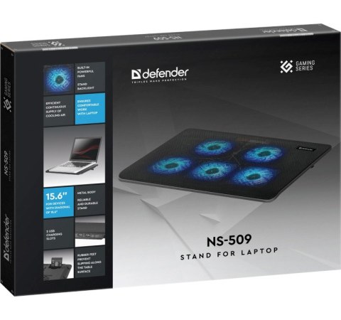 DEFENDER PODSTAWKA CHŁODZĄCA POD LAPTOPA NS-509 15.6" 5W 2XUSB 29509 DEFENDER PODSTAWKA CHŁODZĄCA POD LAPTOPA NS-509 15.6" 5W 2XUSB 29509