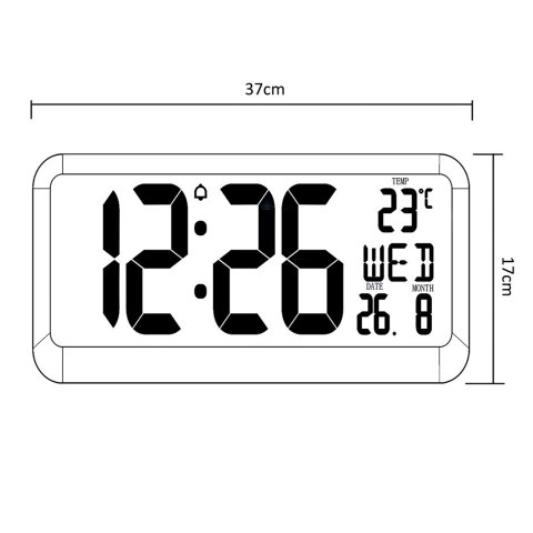 GREENBLUE ZEGAR ŚCIENNY LCD Z CZUJNIKIEM TEMPERATURY GB214 GREENBLUE ZEGAR ŚCIENNY LCD Z CZUJNIKIEM TEMPERATURY GB214