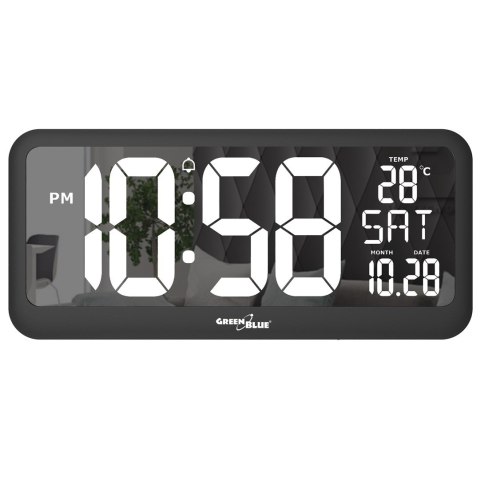 GREENBLUE ZEGAR ŚCIENNY LCD Z CZUJNIKIEM TEMPERATURY GB214 GREENBLUE ZEGAR ŚCIENNY LCD Z CZUJNIKIEM TEMPERATURY GB214