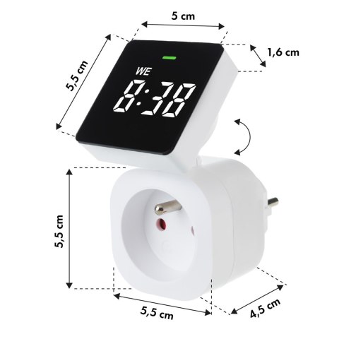 GREENBLUE WŁĄCZNIK CZASOWY-TIMER CYFROWY MAX. OBCIĄŻENIE 16A, IP20 GB610 E GREENBLUE WŁĄCZNIK CZASOWY-TIMER CYFROWY MAX. OBCIĄŻENIE 16A, IP20 GB610 E