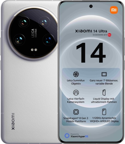 Smartfon Xiaomi 14 Ultra 5G DS 16/512GB White (WYPRZEDAŻ) Smartfon Xiaomi 14 Ultra 5G DS 16/512GB White (WYPRZEDAŻ)