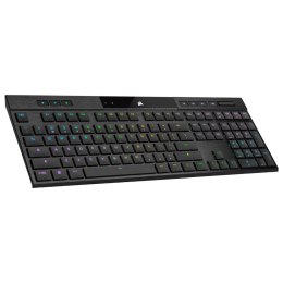 Corsair K100 RGB AIR Bezprzewodowa ultracienka mechaniczna klawiatura do gier, Cherry ULP Tactile - czarna, Wielka Brytania