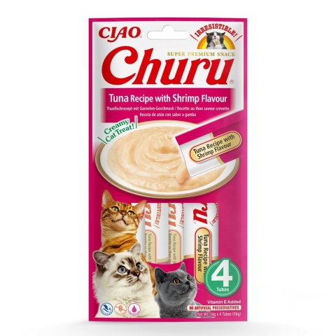 INABA CHURU tuńczyk/krewetka przysmak kot 4x14g INABA CHURU tuńczyk/krewetka przysmak kot 4x14g