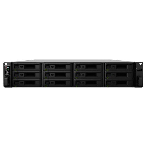 NAS Synology RS3618xs; 2U RACK; 12x (3.5" SATA HDD/2.5" SATA HDD); Intel Xeon D-1521; 8 GB DDR4 ECC UDIMM (max. 64GB), 4x 1GbE R