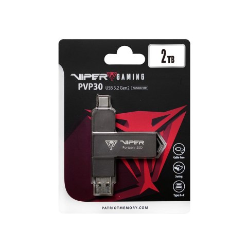 Dysk SSD Patriot PVP30 2TB 1000MB/s USB Duo A+C 3.2 Gen2 Alu Dysk SSD Patriot PVP30 2TB 1000MB/s USB Duo A+C 3.2 Gen2 Alu