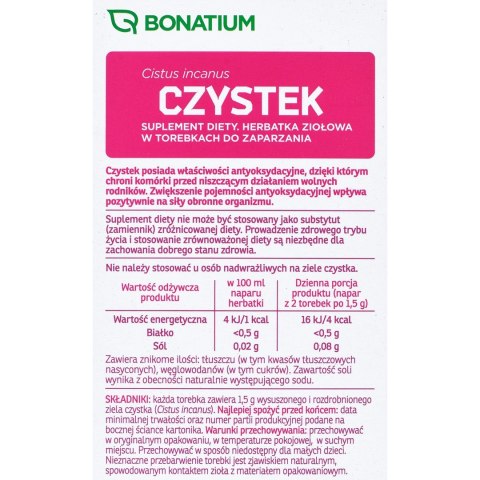 Bonatium Herbatka ziołowa Czystek 30szt. Bonatium Herbatka ziołowa Czystek 30szt.