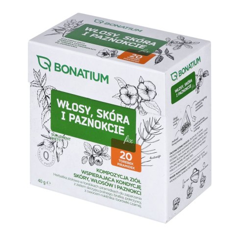 Bonatium Herbatka ziołowa Włosy, skóra i paznokcie Fix 20szt. Bonatium Herbatka ziołowa Włosy, skóra i paznokcie Fix 20szt.