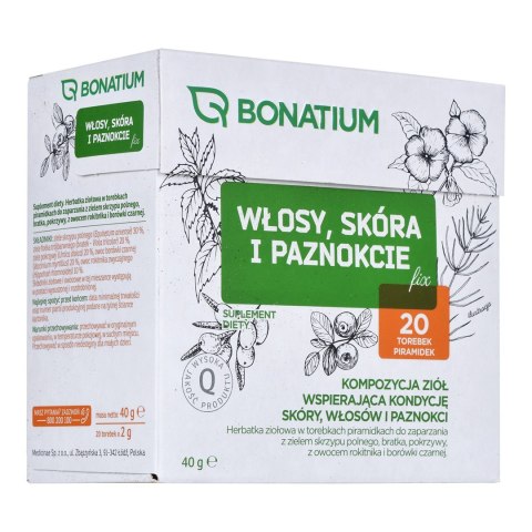 Bonatium Herbatka ziołowa Włosy, skóra i paznokcie Fix 20szt. Bonatium Herbatka ziołowa Włosy, skóra i paznokcie Fix 20szt.