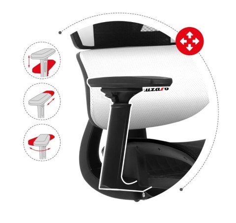 Fotel gamingowy Huzaro Combat 8.0 White Fotel gamingowy Huzaro Combat 8.0 White