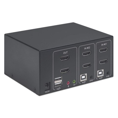 MANHATTAN PRZEŁĄCZNIK KVM HDMI/USB 2X1 DUAL-MONITO MANHATTAN PRZEŁĄCZNIK KVM HDMI/USB 2X1 DUAL-MONITO