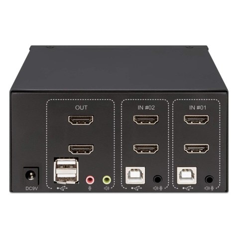 MANHATTAN PRZEŁĄCZNIK KVM HDMI/USB 2X1 DUAL-MONITO MANHATTAN PRZEŁĄCZNIK KVM HDMI/USB 2X1 DUAL-MONITO
