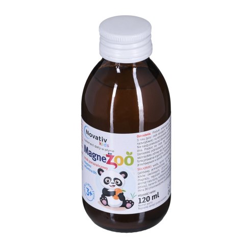 Novativ Kids Magnezoo płyn pomarańczowy 120ml Novativ Kids Magnezoo płyn pomarańczowy 120ml