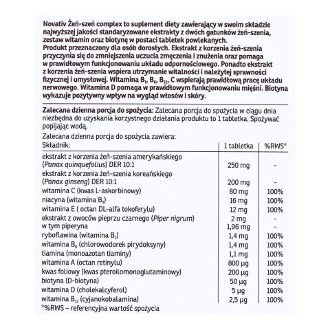 Novativ Żeń-szeń Complex 60tabl. Novativ Żeń-szeń Complex 60tabl.