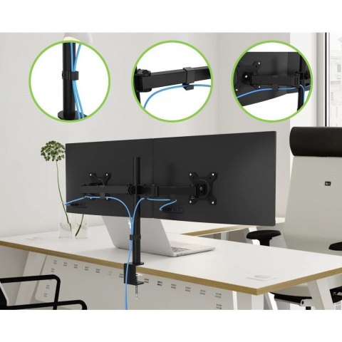 TECHLY PODWÓJNY UCHWYT BIURKOWY LED/LCD 13-27 CALI TECHLY PODWÓJNY UCHWYT BIURKOWY LED/LCD 13-27 CALI
