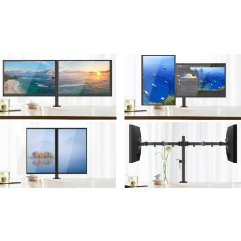 TECHLY PODWÓJNY UCHWYT BIURKOWY LED/LCD 13-27 CALI TECHLY PODWÓJNY UCHWYT BIURKOWY LED/LCD 13-27 CALI