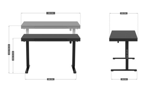 Biurko elektryczne MA-Leader 8.2 Black Biurko elektryczne MA-Leader 8.2 Black