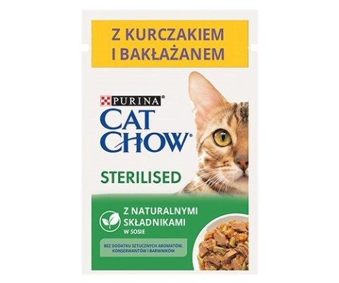 CAT CHOW STERILISED GiG Kurczak Bakłażan w sosie 85 CAT CHOW STERILISED GiG Kurczak Bakłażan w sosie 85