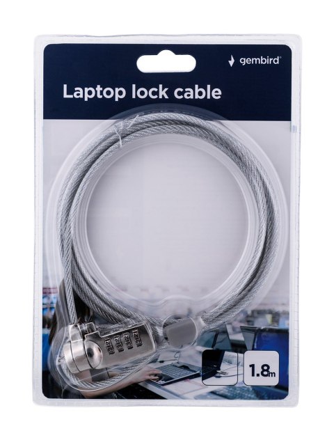 Linka zabezpieczająca do laptopa na 4 cyfrowy kod GEMBIRD LK-CL-01 Linka zabezpieczająca do laptopa na 4 cyfrowy kod GEMBIRD LK-CL-01