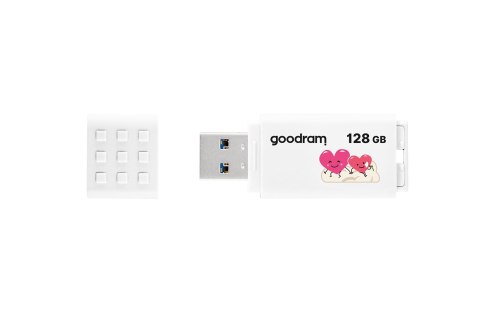 Pendrive GoodRam UME3-1280W0R11-V (128GB; USB 3.0; kolor biały) VALENTINE Pendrive GoodRam UME3-1280W0R11-V (128GB; USB 3.0; kolor biały) VALENTINE
