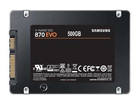 Dysk SSD Samsung 870 EVO 500 GB 2.5" SATA III (WYPRZEDAŻ) Dysk SSD Samsung 870 EVO 500 GB 2.5" SATA III (WYPRZEDAŻ)