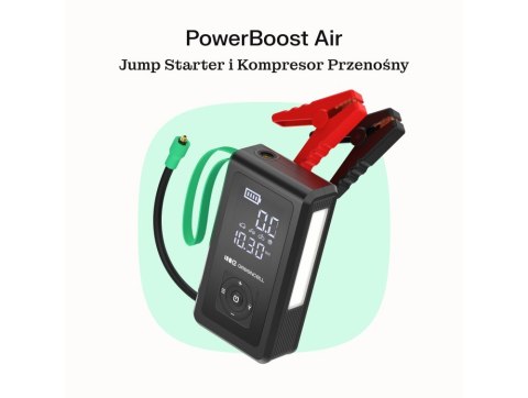 GREEN CELL POWERBANK/BOOSTER/CAR JUMP STARTER/POMPKA POWERBOOST AIR 8000MAH 1000A - Z KOMPRESOREM GREEN CELL POWERBANK/BOOSTER/CAR JUMP STARTER/POMPKA POWERBOOST AIR 8000MAH 1000A - Z KOMPRESOREM