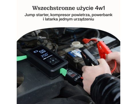 GREEN CELL POWERBANK/BOOSTER/CAR JUMP STARTER/POMPKA POWERBOOST AIR 8000MAH 1000A - Z KOMPRESOREM GREEN CELL POWERBANK/BOOSTER/CAR JUMP STARTER/POMPKA POWERBOOST AIR 8000MAH 1000A - Z KOMPRESOREM