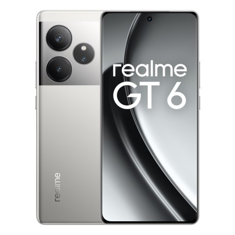 Smartfon realme GT 6 5G 16/512GB Fluid Silver (WYPRZEDAŻ) Smartfon realme GT 6 5G 16/512GB Fluid Silver (WYPRZEDAŻ)
