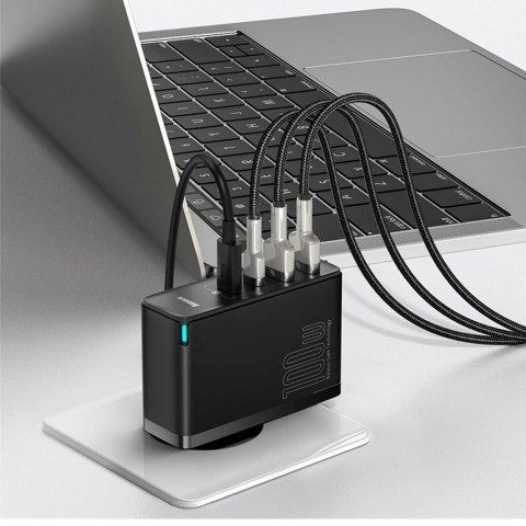 BASEUS ŁADOWARKA SIECIOWA 2X USB+2X USB-C (CZARNA) BASEUS ŁADOWARKA SIECIOWA 2X USB+2X USB-C (CZARNA)