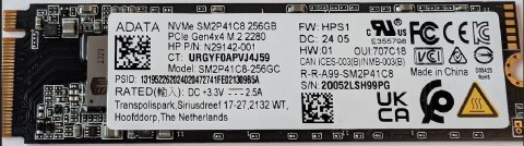 Dysk SSD ADATA 256GB NVMe PCIe Gen4x4 M.2 2280 SM2P41C8-256GC Dysk SSD ADATA 256GB NVMe PCIe Gen4x4 M.2 2280 SM2P41C8-256GC