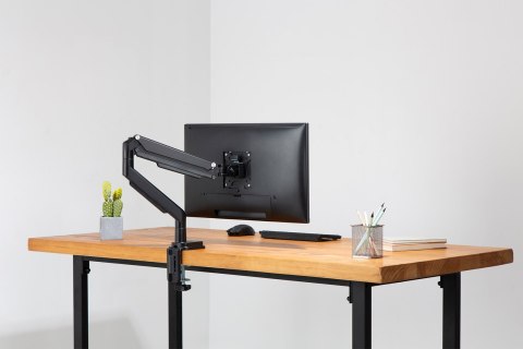 Ramię biurkowe pojedyncze (zacisk) 1xLCD max.32" max. 9kg uchylno-obrotowe, szybkozamykacz Ramię biurkowe pojedyncze (zacisk) 1xLCD max.32" max. 9kg uchylno-obrotowe, szybkozamykacz
