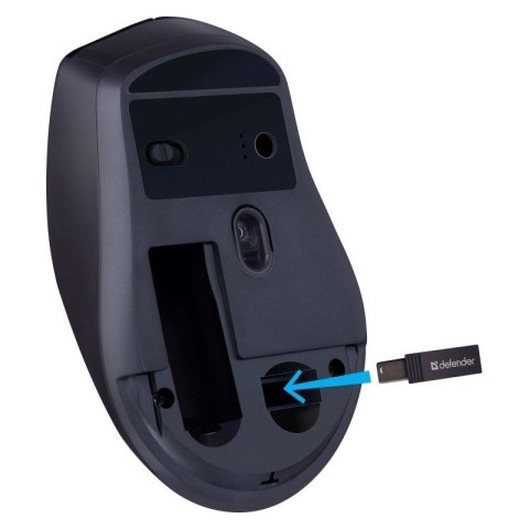 DEFENDER MYSZ EFFECT X MS-095 RF CZARNA 1600dpi 6P DEFENDER MYSZ EFFECT X MS-095 RF CZARNA 1600dpi 6P