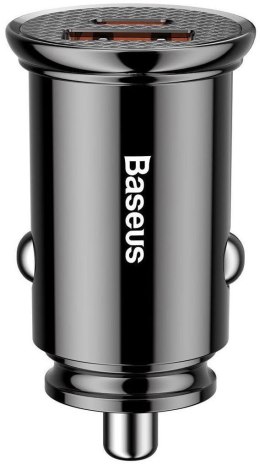 BASEUS Ładowarka samochodowa Baseus Circular 30W 5A USB-C, USB-A, czarna