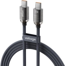 VOLTAGE Kabel USB-C / USB-C Voltage PureCrystal 100W PD 100cm czarny