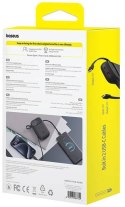 BASEUS Powerbank Baseus QPow 2 10000mAh 30W z 2 wbudowanymi kablami USB-C - czarny