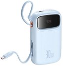 BASEUS Powerbank Baseus QPow 2 10000mAh 30W z 2 wbudowanymi kablami USB-C - niebieski