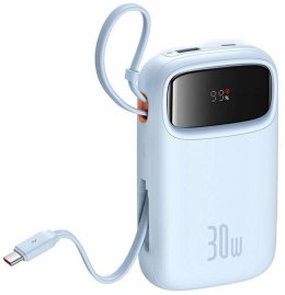 BASEUS Powerbank Baseus QPow 2 10000mAh 30W z 2 wbudowanymi kablami USB-C - niebieski