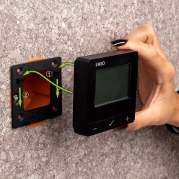 ENGO CONTROLS ENGO Controls E25-BATB - Regulator temperatury, bateryjny, czarny, ZigBee/868MHz, natynkowy